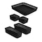 Simplify For Green Living Plastic, Black, 11.22 in W, 13.78 in D, 13.78 in L 30012-MATTEBLACK - alternate 2